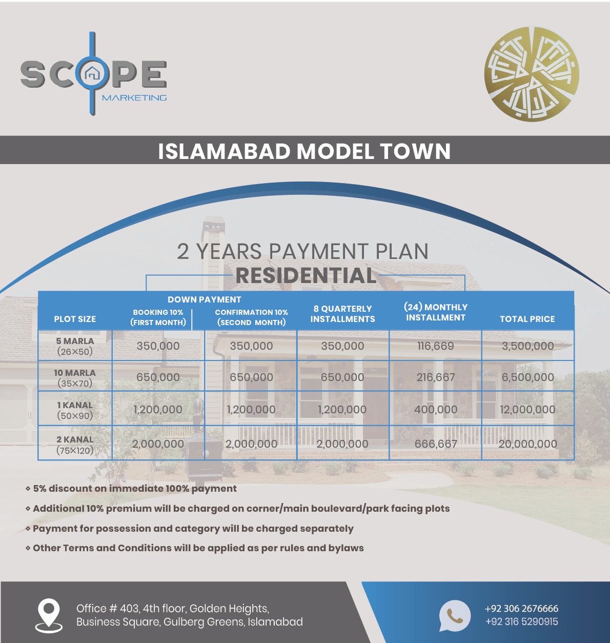 Islamabad Model Town Payment Plan