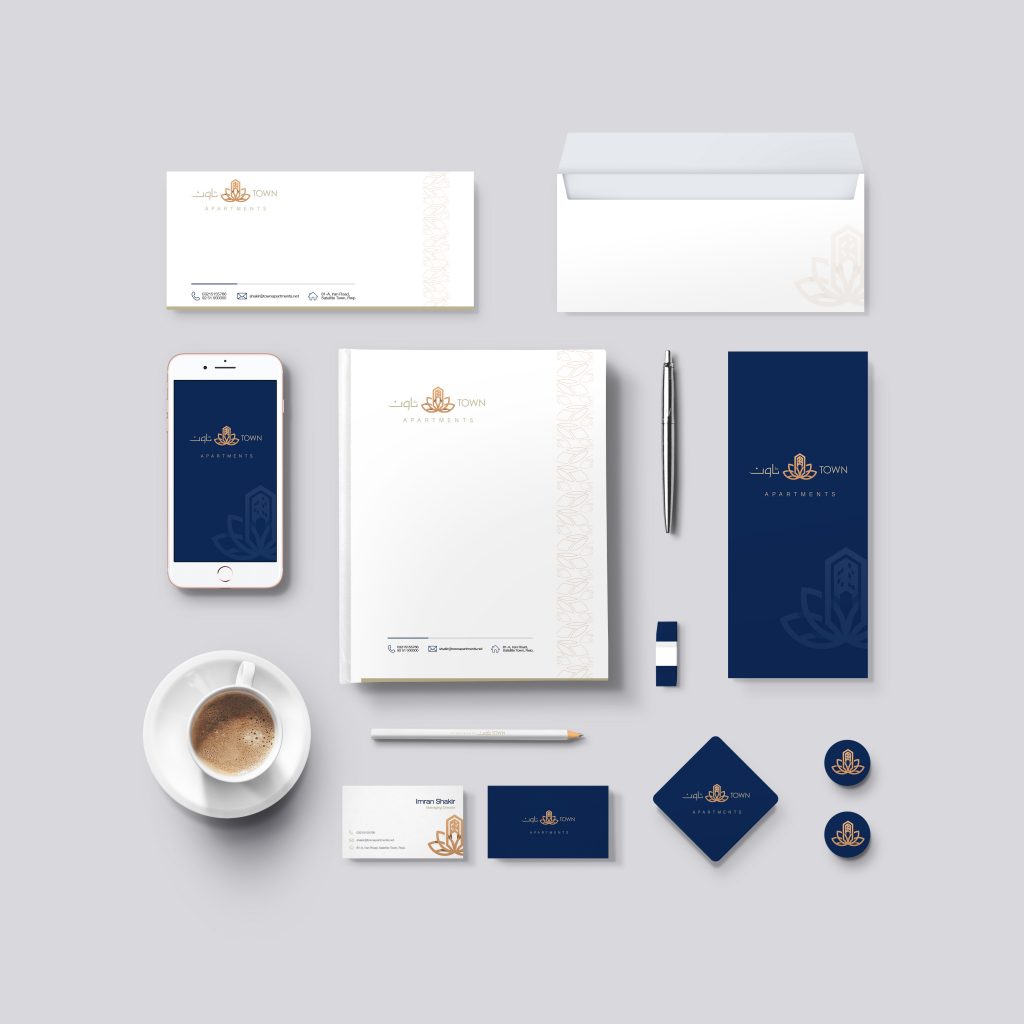 Town Apartments Corporate Stationery Design