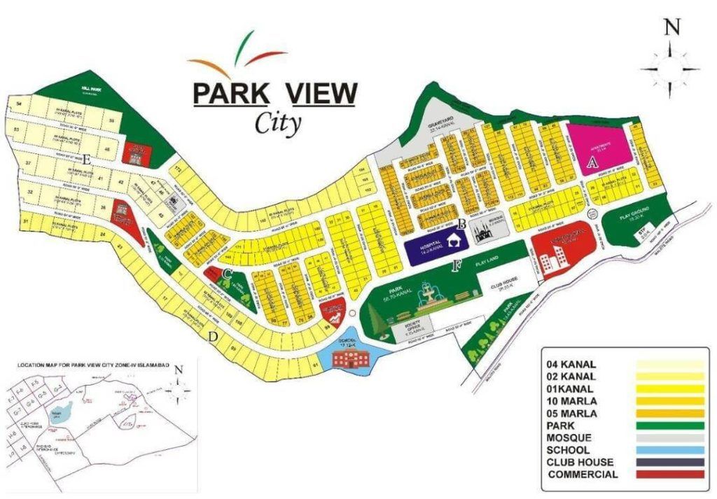Park View City Islamabad Map
